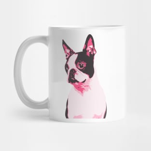 French Bulldog Pink Retro Art Mug